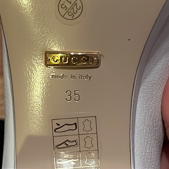 GUCCI SHOES HOUDAN PLATFORM WHITE LEATHER LOAFERS PUMPS w HORSEBIT - Picture 11 of 14